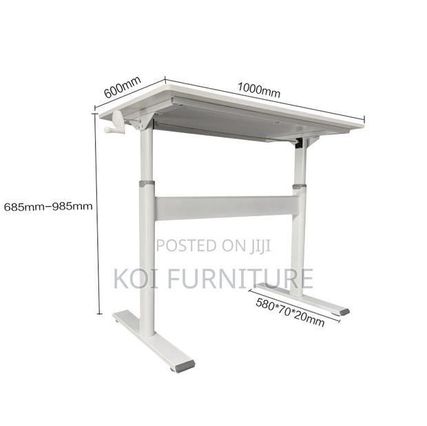Office Table; Adjustable White Home Office Training Desk - thumbnail 7