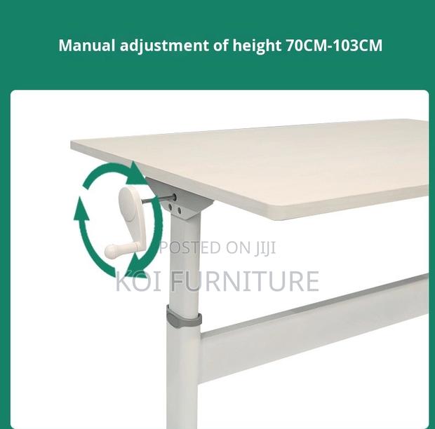 Office Table; Adjustable White Home Office Training Desk - thumbnail 8