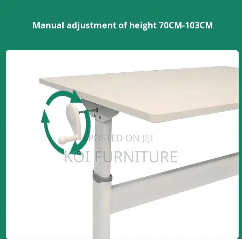 Office Table; Adjustable White Home Office Training Desk