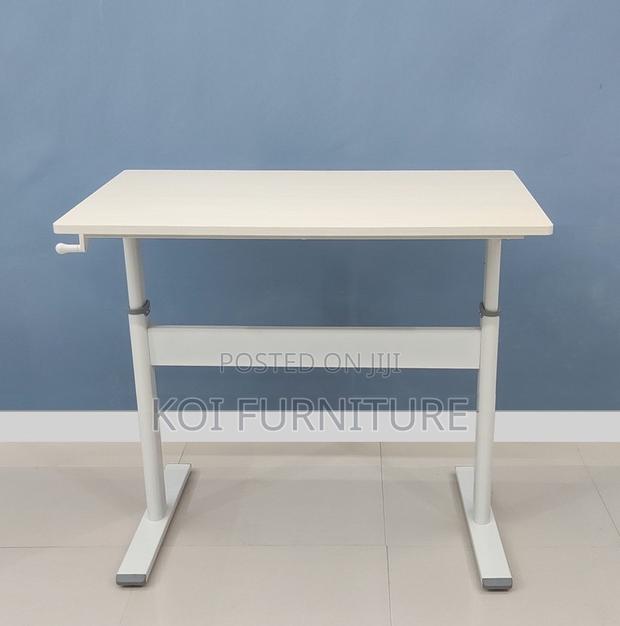 Office Table; Adjustable White Home Office Training Desk - thumbnail 9