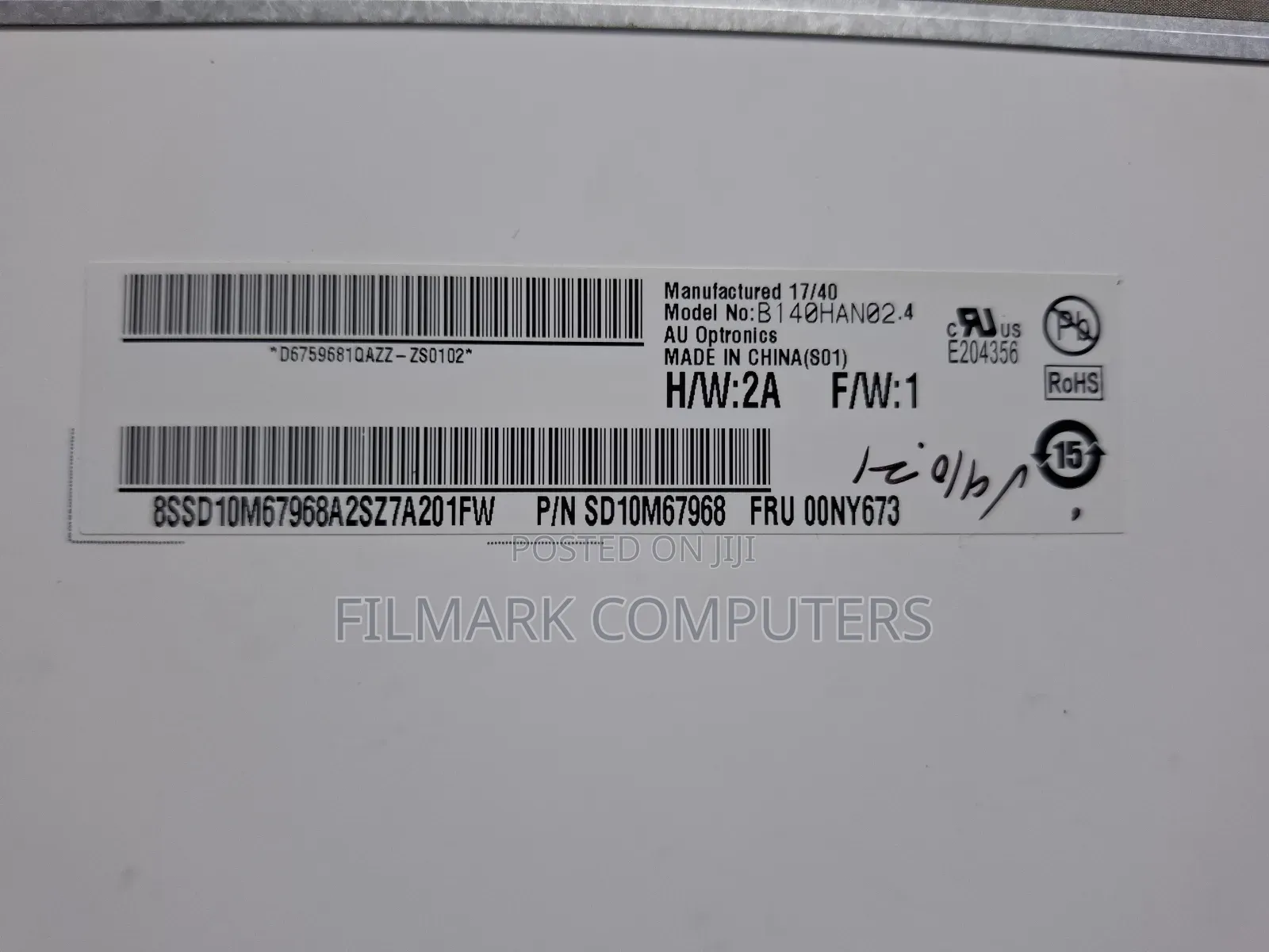 Genuine Lenovo Thinkpad T470 14.0" Fhd Non-touch Lcd Screen