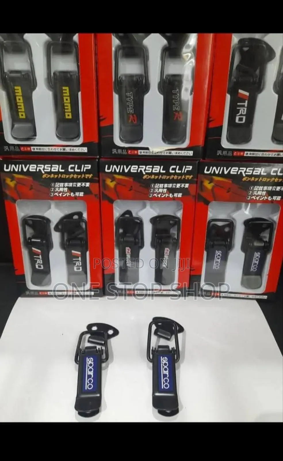 Momo,Typer,Sparco,Mugen Black Bumper Clips 2pc Set