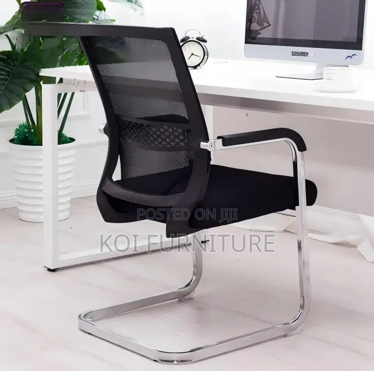 Office Chairs; Mesh Visitor Non Rotating Chair