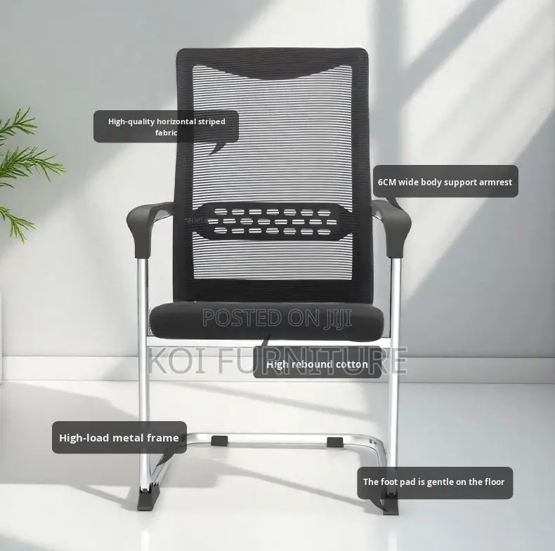 Office Chairs; Mesh Visitor Non Rotating Chair
