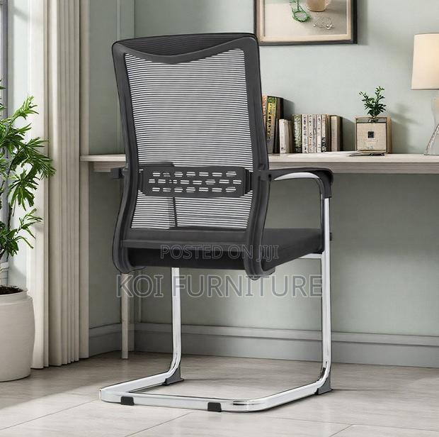 Office Chairs; Mesh Visitor Non Rotating Chair - thumbnail 7