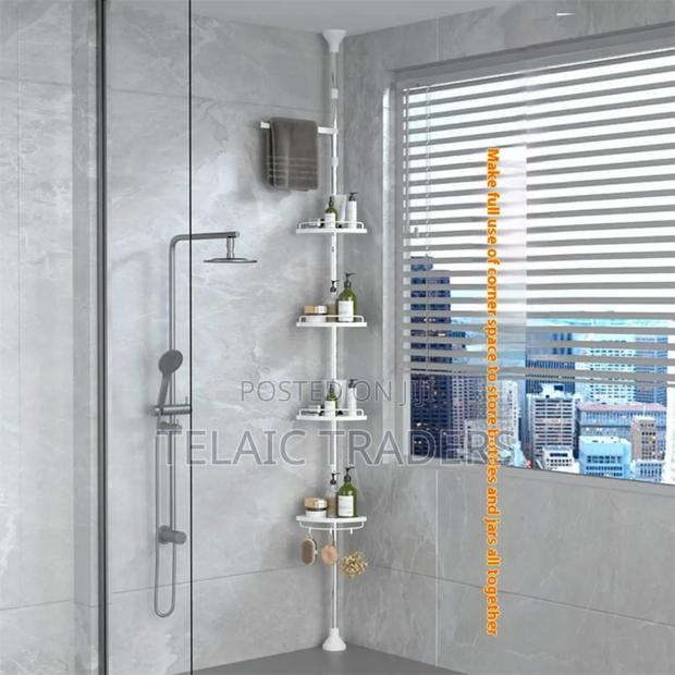 4-Tier Adjustable Corner Shower Rack