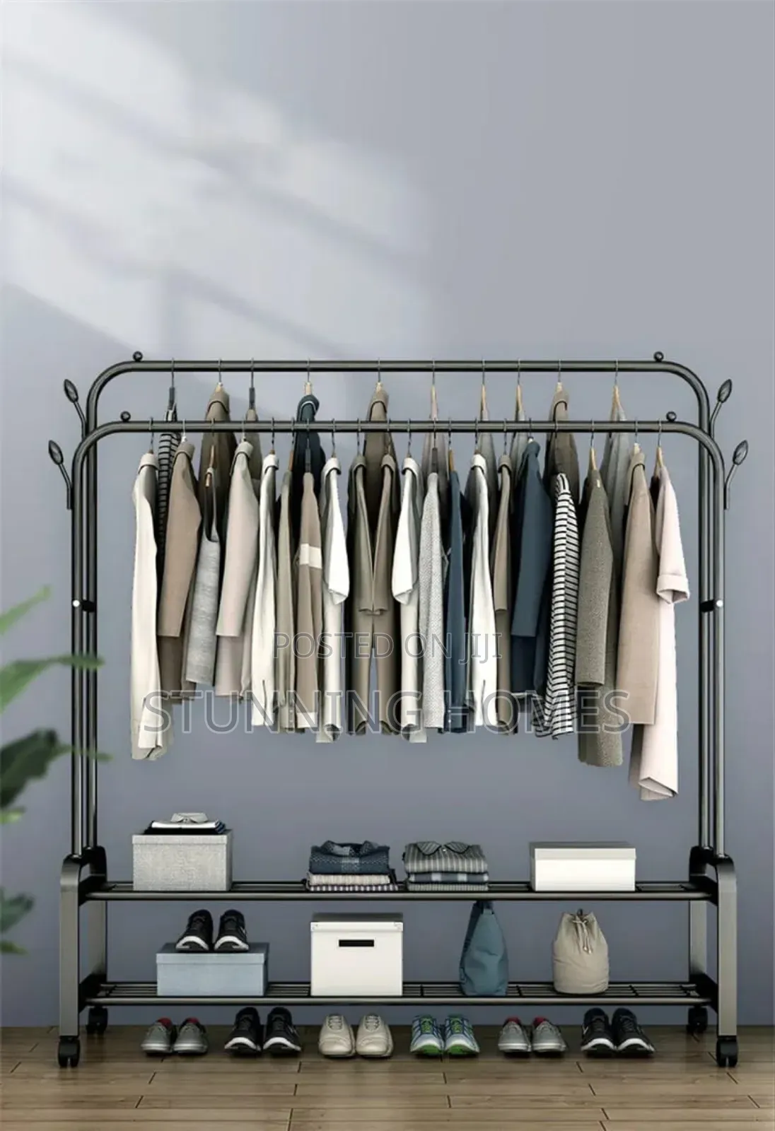 Movable Clothes Hanging Rack