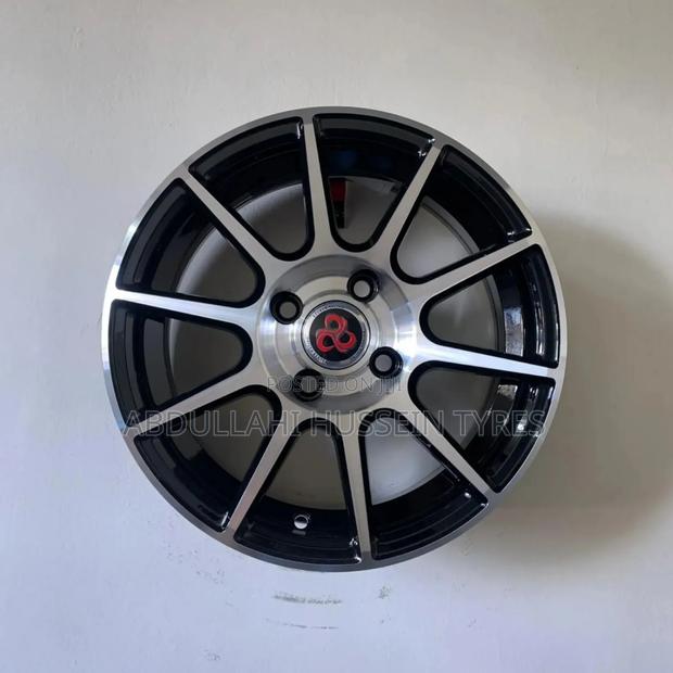 Rim Size 14inch Black and Silver Set