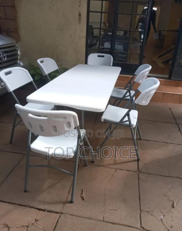 6-Chairs and Folding Table - main view