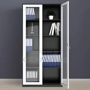 Office Cabinet; Two Doors Filing Cabinet With Front Glass View