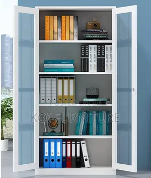 Office Cabinet; Two Doors Filing Cabinet With Front Glass View