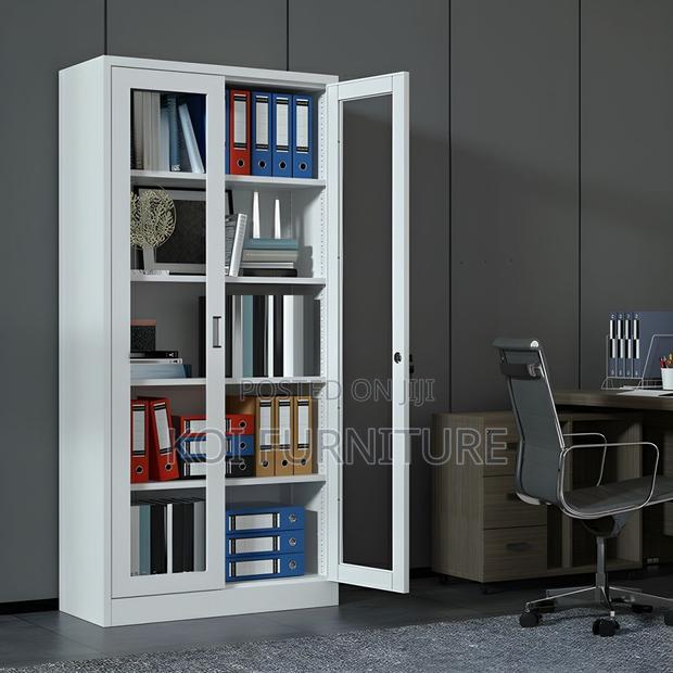 Office Cabinet; Two Doors Filing Cabinet With Front Glass View - thumbnail 5