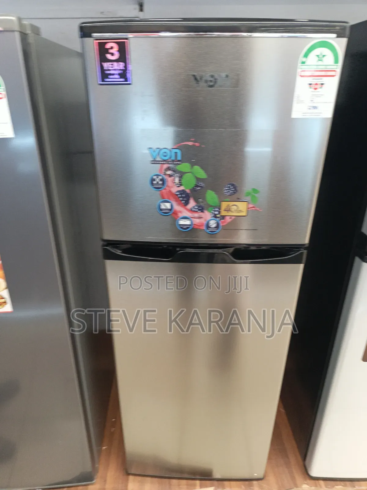 Von 138l Double Door Fridge