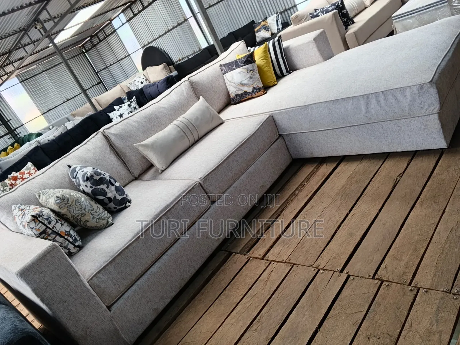 Lshaped 6seater Spring Cushions