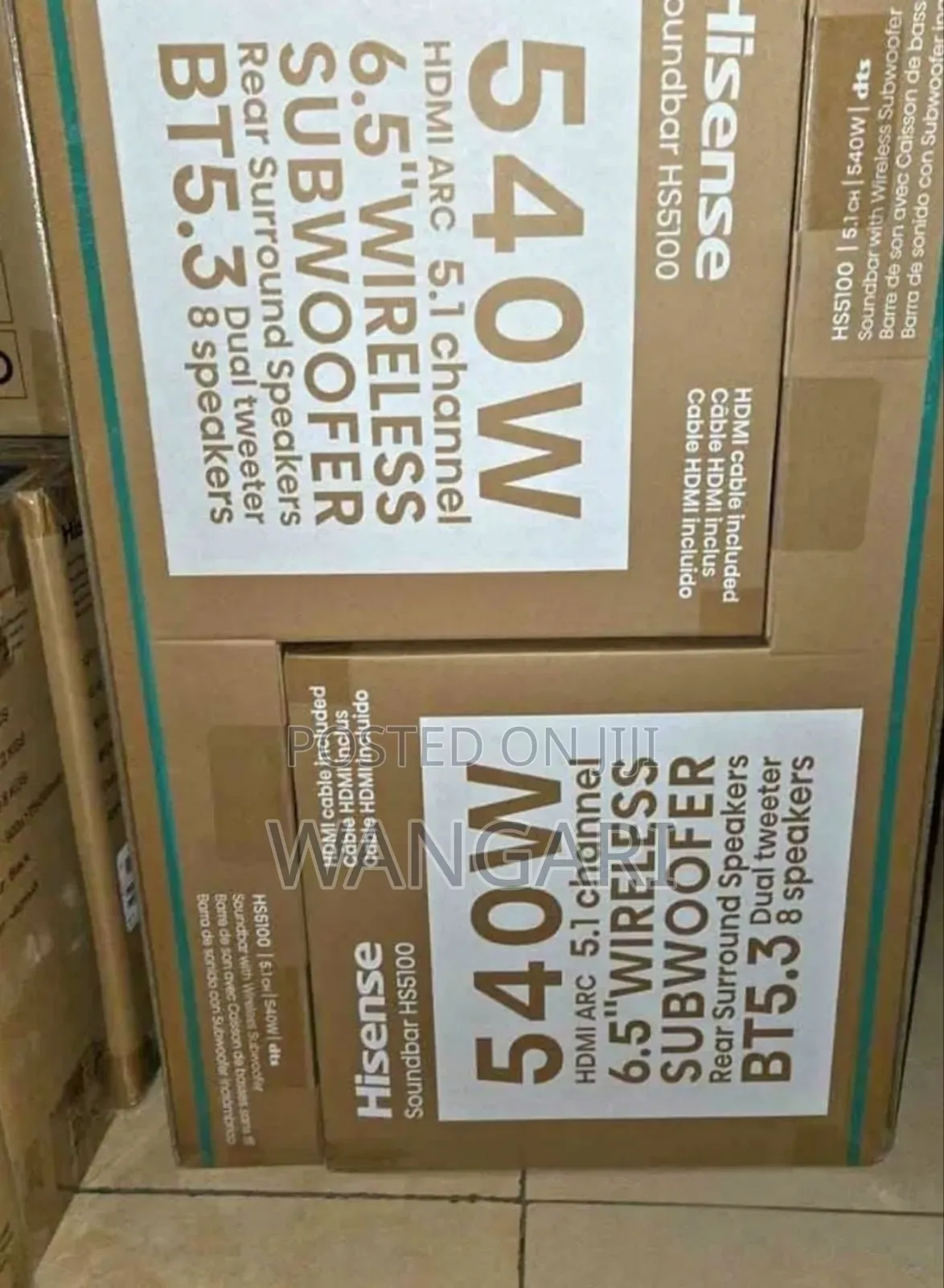 Restocked 540 Watts Hisense Wireless Soundbar