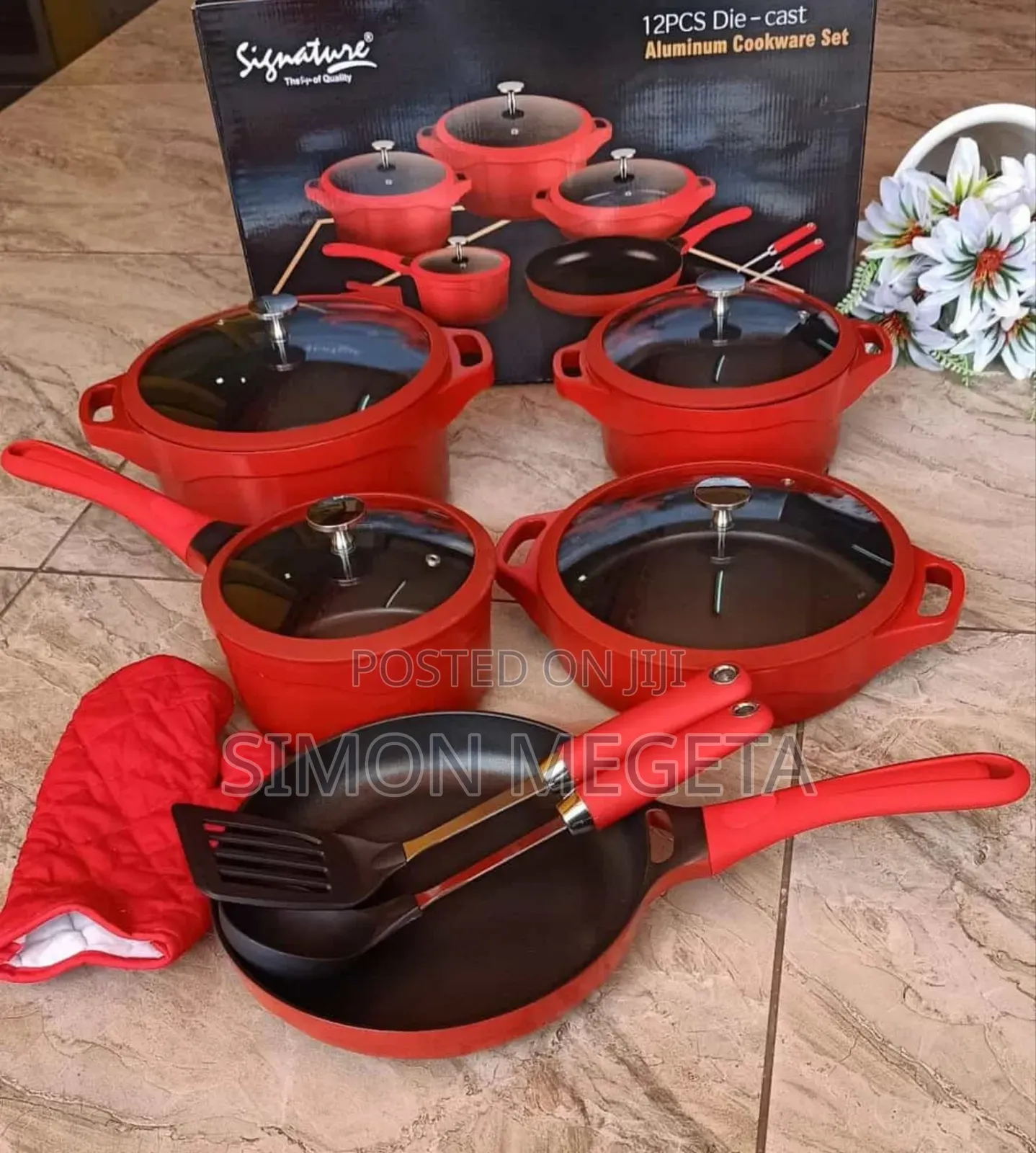 12 Pieces Signature Die Cast Nonstick Cookware Set