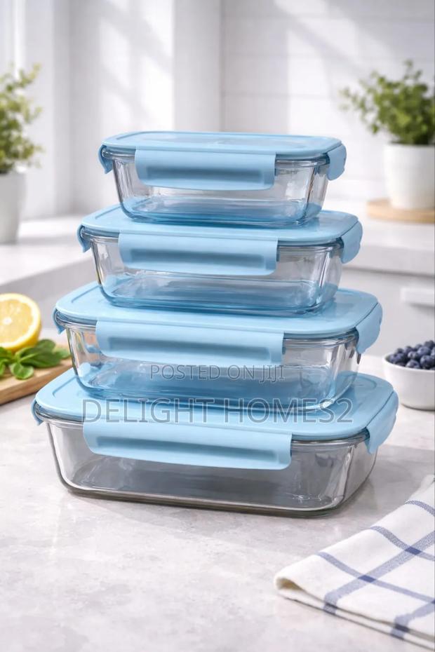 4 PCS Glass Food Container Set-Ca - thumbnail 2