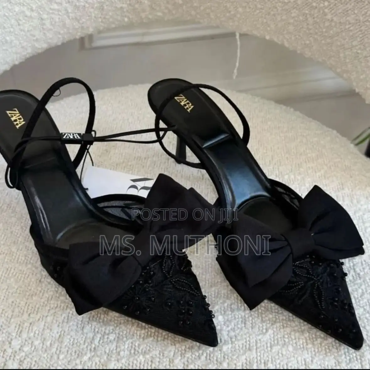 Zara Bow Ribbon Classy Heels ;37-41