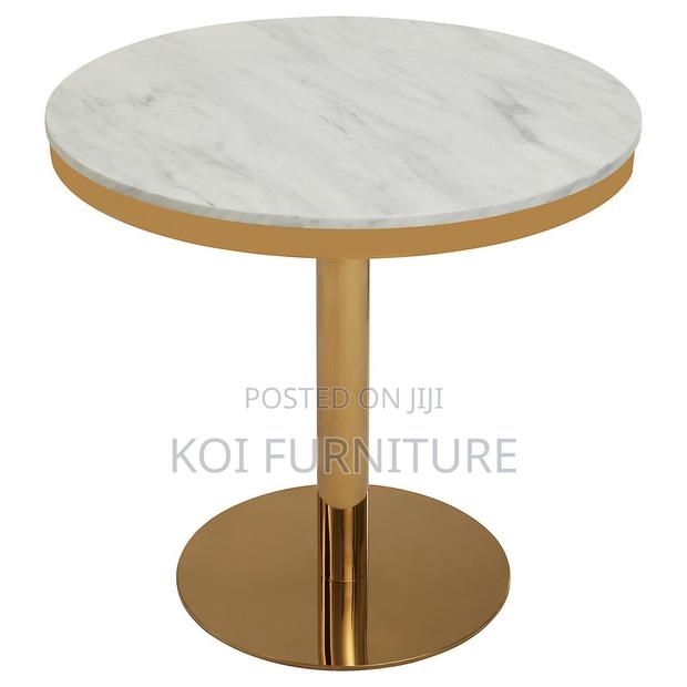 Dining Table; Round Elegant High Restaurants Dining Table - thumbnail 3