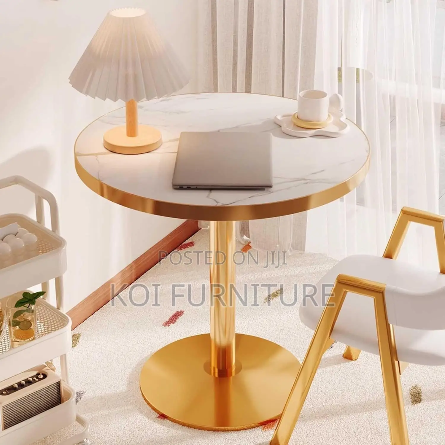 Dining Table; Round Elegant High Restaurants Dining Table