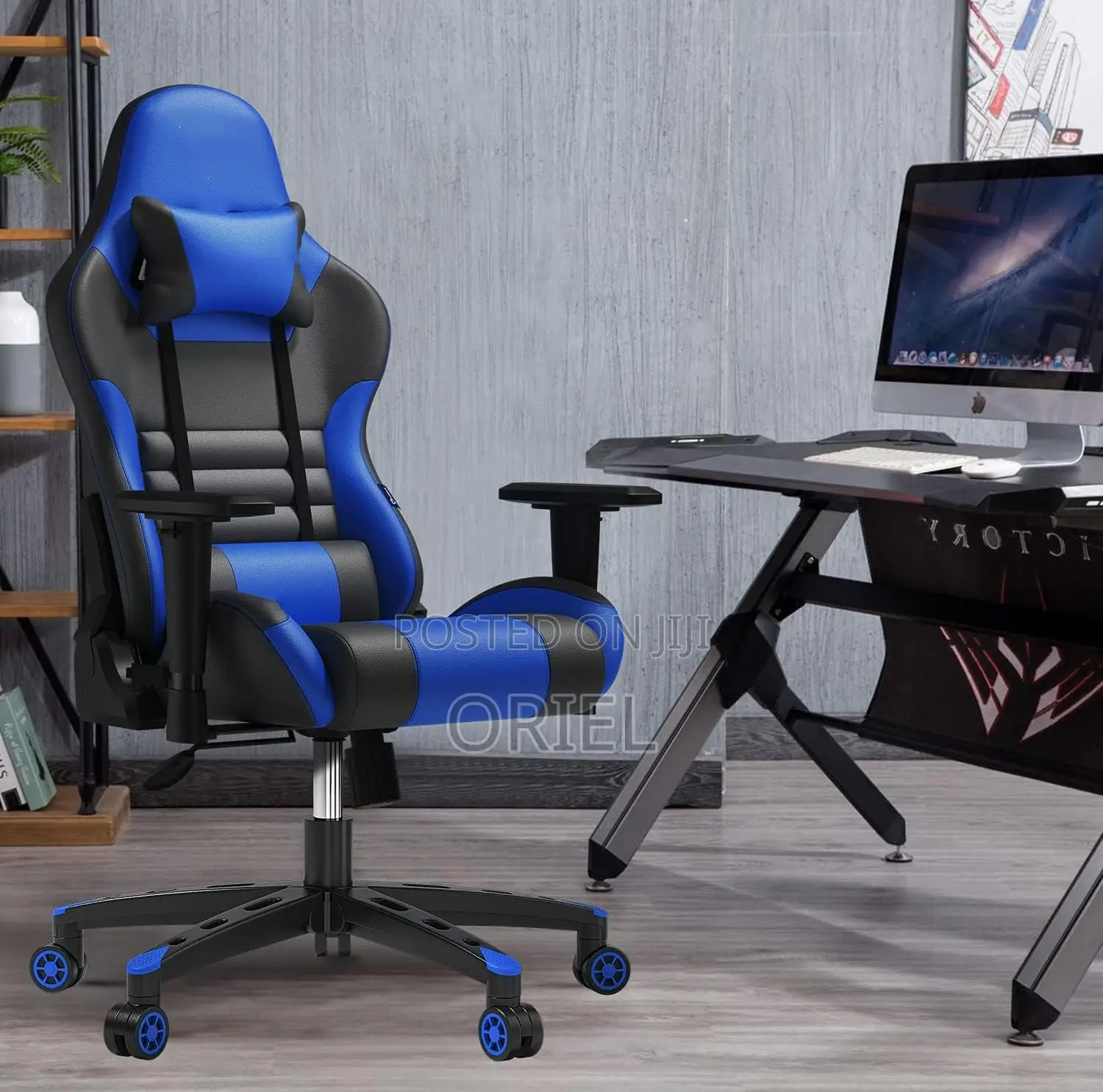 Gaming Chairs; Deluxe High-Back Reclining Gaming Computer Chair