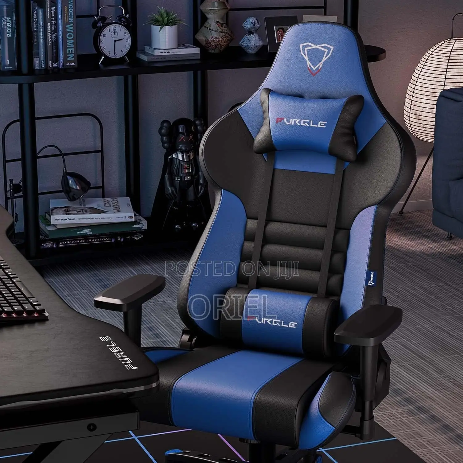 Gaming Chairs; Deluxe High-Back Reclining Gaming Computer Chair