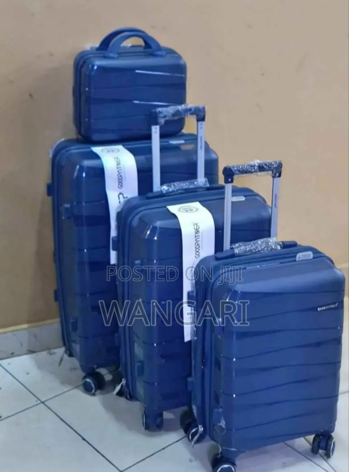 Blue 4 in 1 Set Rubber Fashion Suitcase