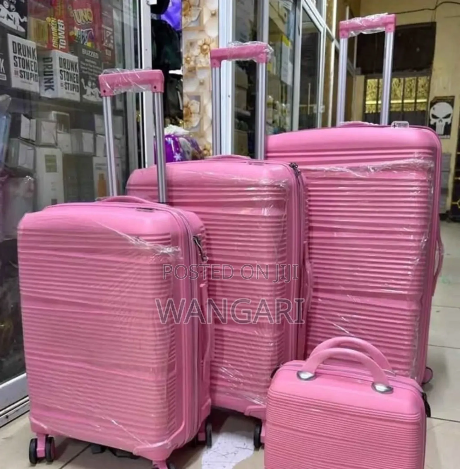 Size 1 Pink Unbreakable 4 in 1 Suitcase