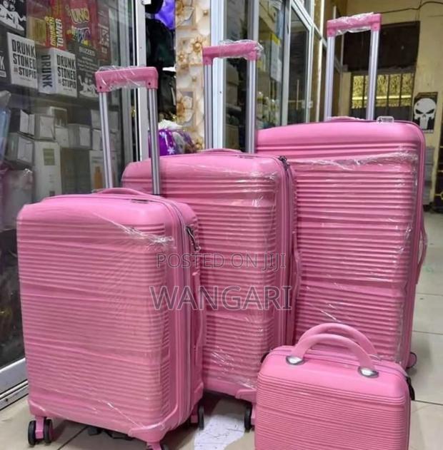 Size 1 Pink Unbreakable 4 in 1 Suitcase - main view