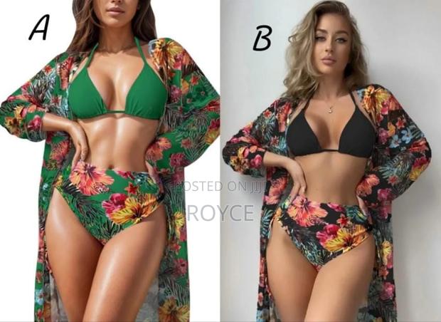 3pcs Floral Women Bikini Swimsuit