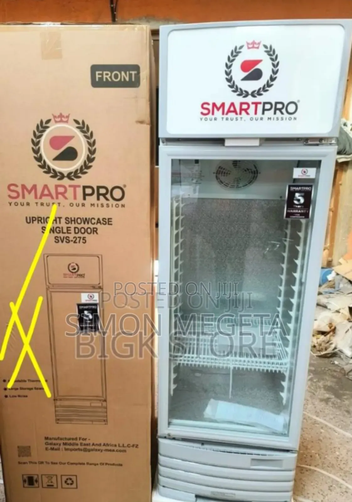 With Glass Door Smart Pro 275l Display Fridge