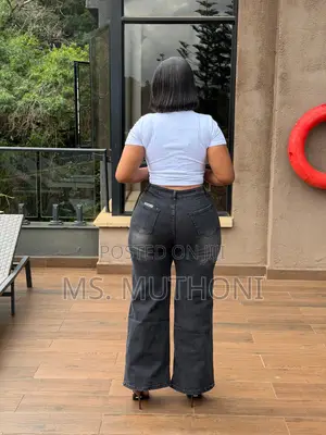 Black Fashionnova Floral Embroidery Wide Leg Jeans