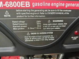 Thompson England Nm-6800eb 7.5kva Avr Gasoline Generator