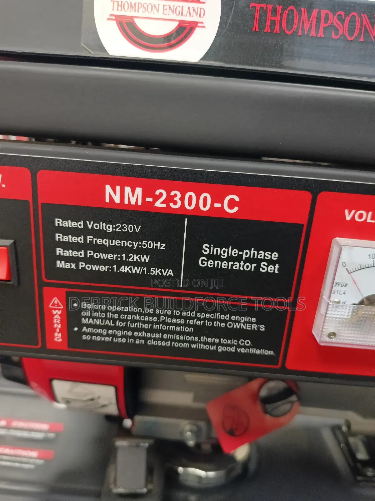 Thompson England Nm-2300-C 1.5kva Gasoline Generator