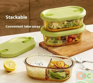 High Borosilicate Double Partitioned Lunch Box