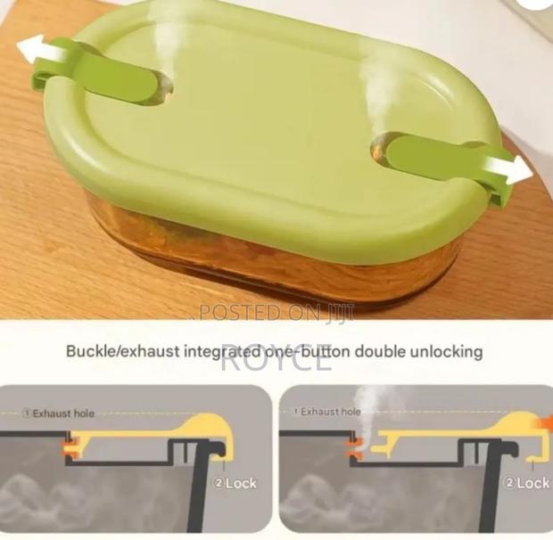High Borosilicate Double Partitioned Lunch Box - thumbnail 5