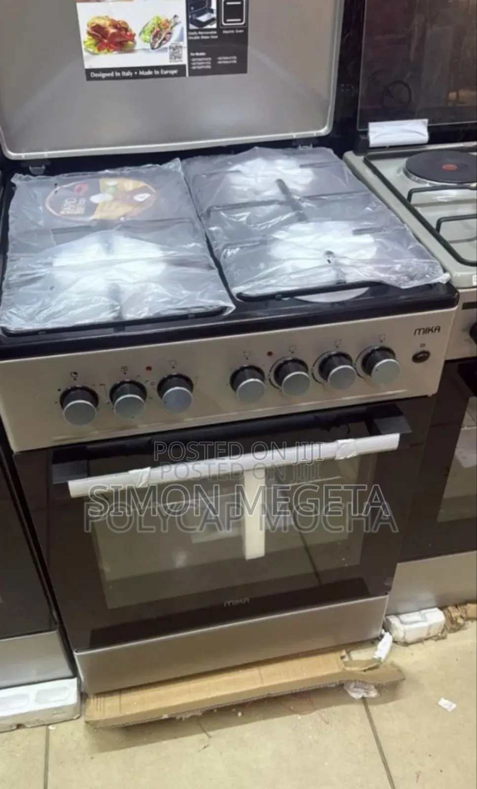 Colour Silver Mika 60*60 Standing Cooker