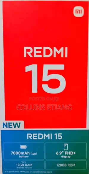 New Xiaomi Redmi 15 128 GB Blue