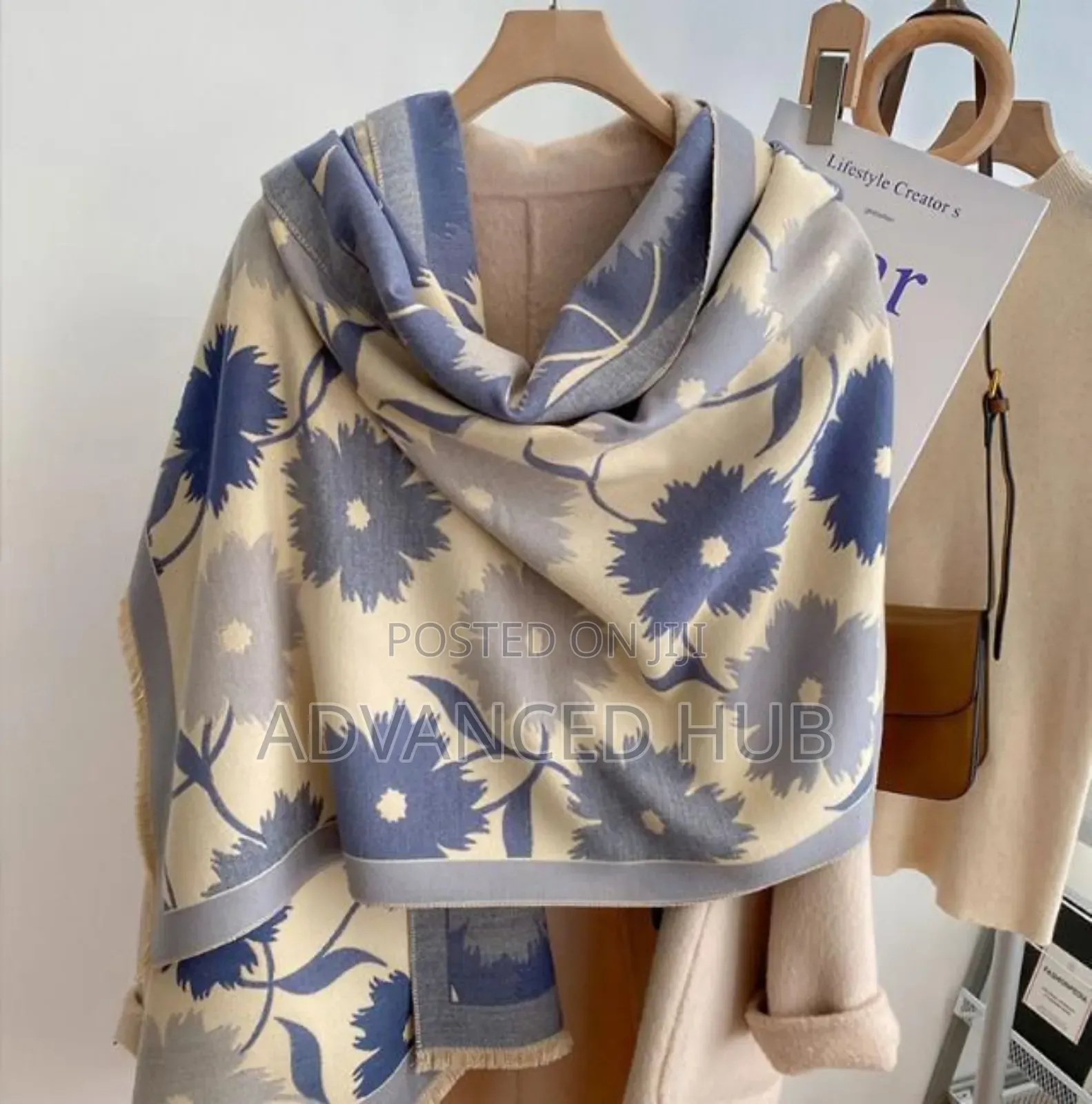 Luxury Floral Print Scarf for Women
