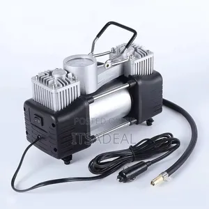 Portable Double Cylinder Tyre Inflator Compressor Air Pump Kit