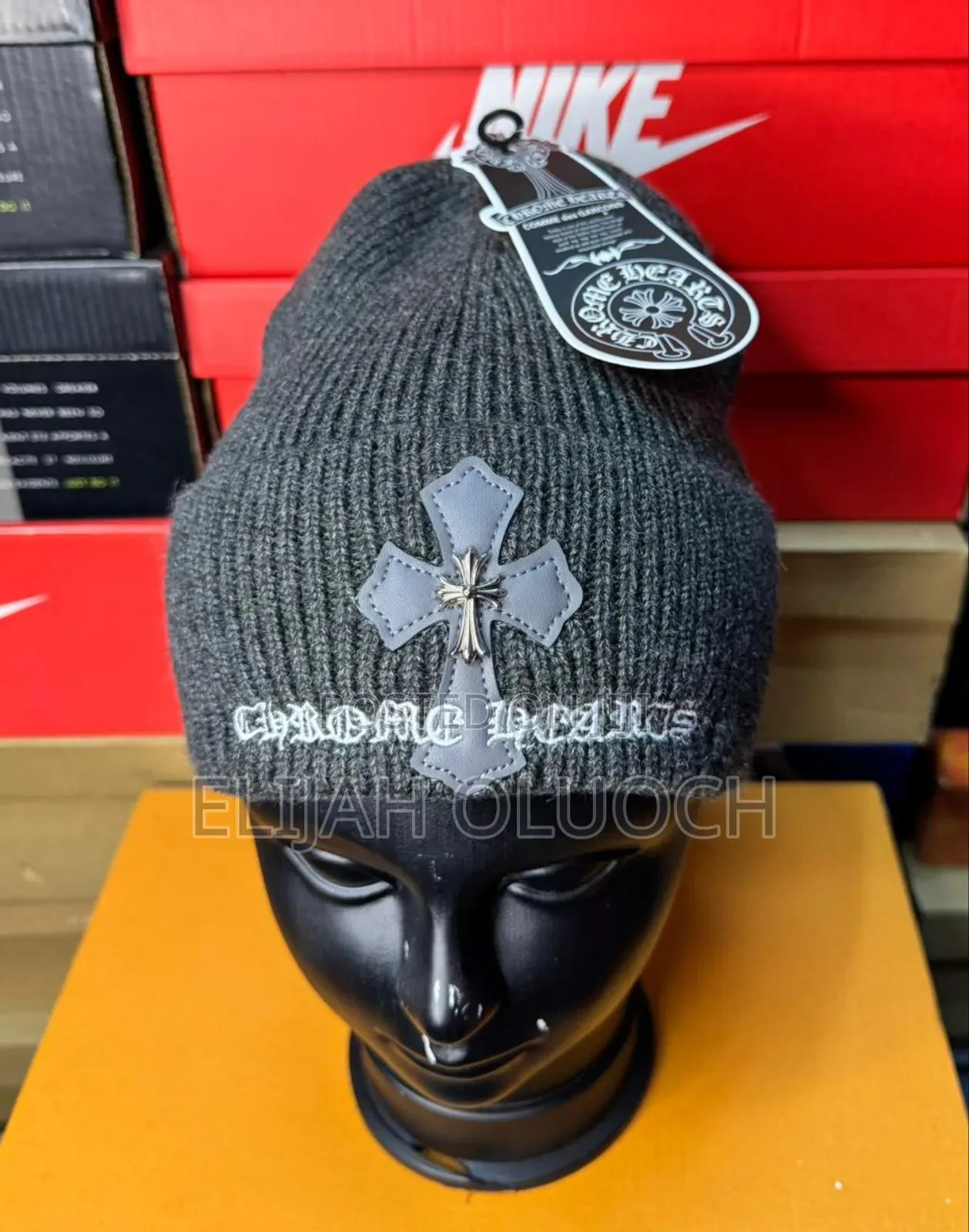 Grey Chrome Hearts Beanie