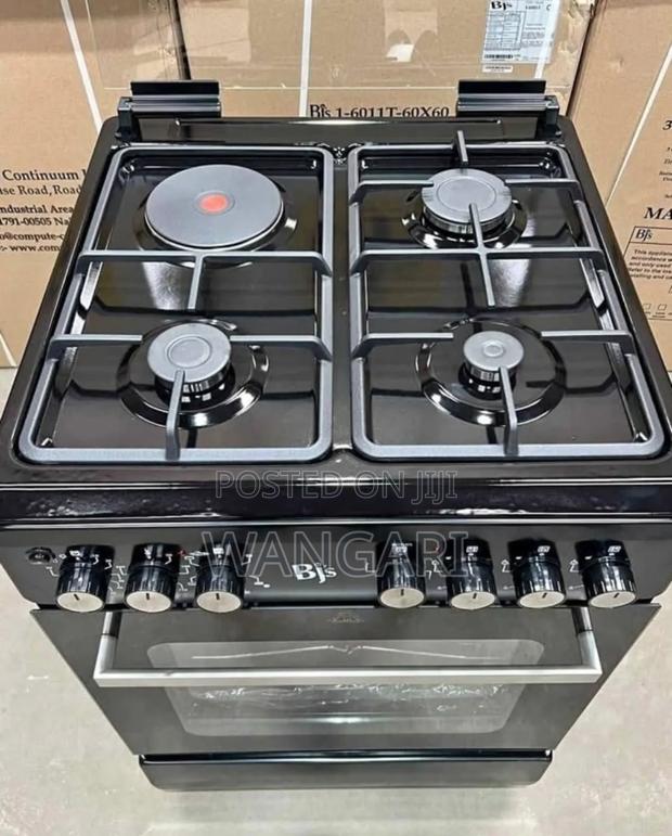 Electric Oven Black BJS Standing Cooker With Rapid Hotplate