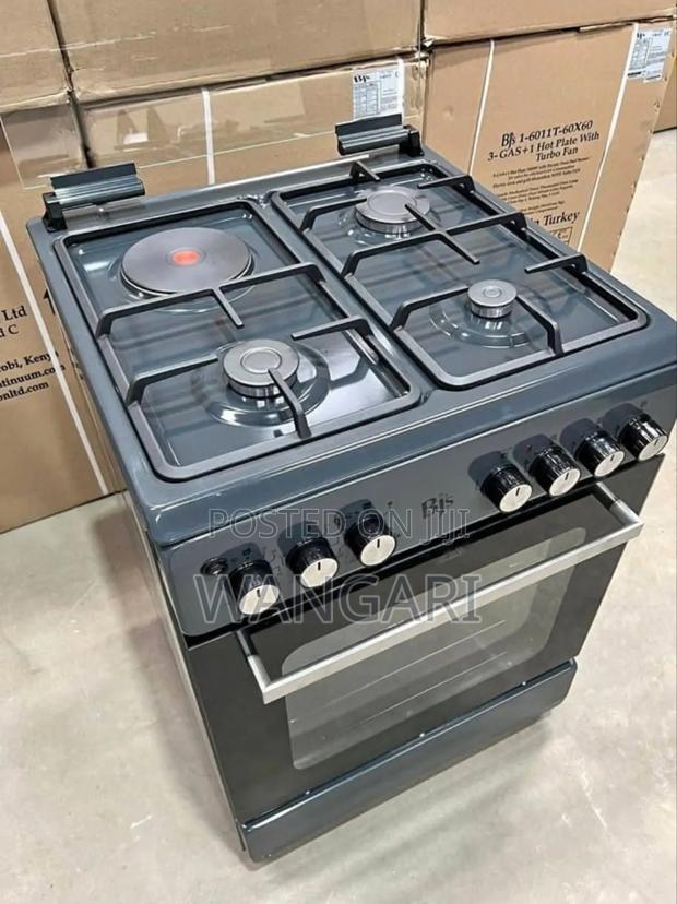 Grey BJS Standing Cooker With Rapid Hotplate