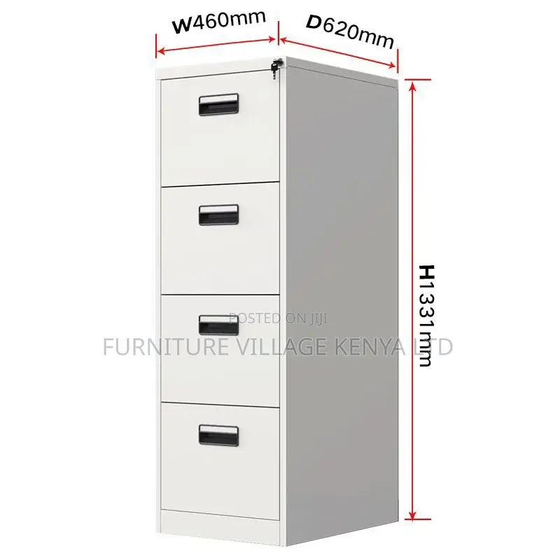 Office Cabinet; Four Drawers Metallic Office Cabinet