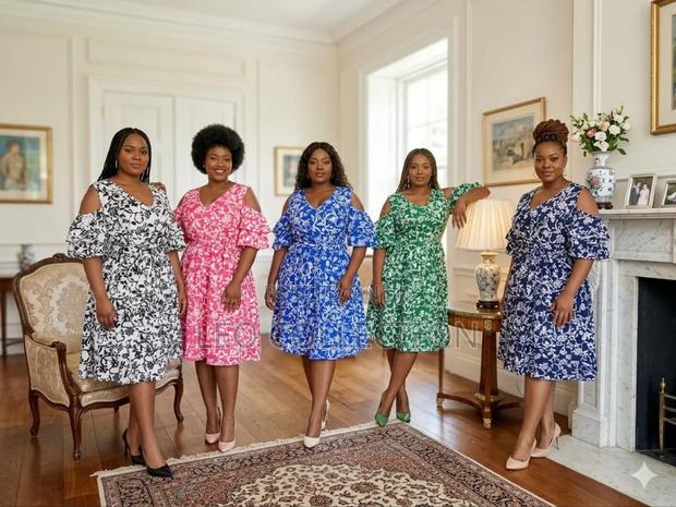 Floral Dress With Open Shoulders - thumbnail 2