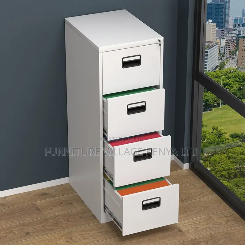 Office Cabinet; Four Drawers Metallic Office Cabinet