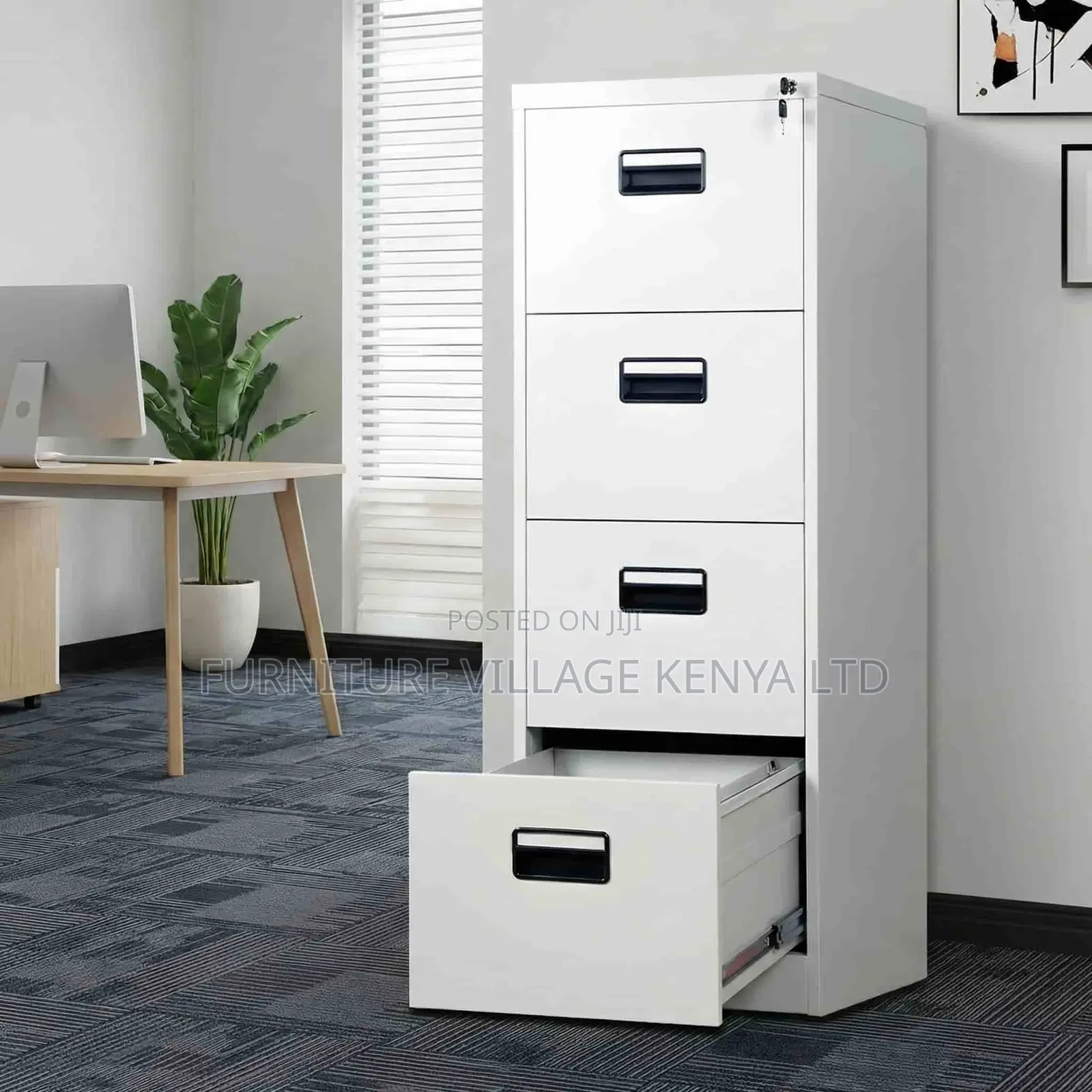 Office Cabinet; Four Drawers Metallic Office Cabinet