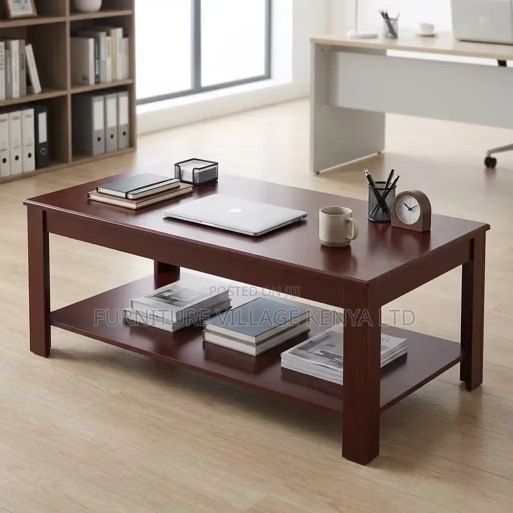 Coffee Table; Executive 120cm Mahogany Office Coffee Table