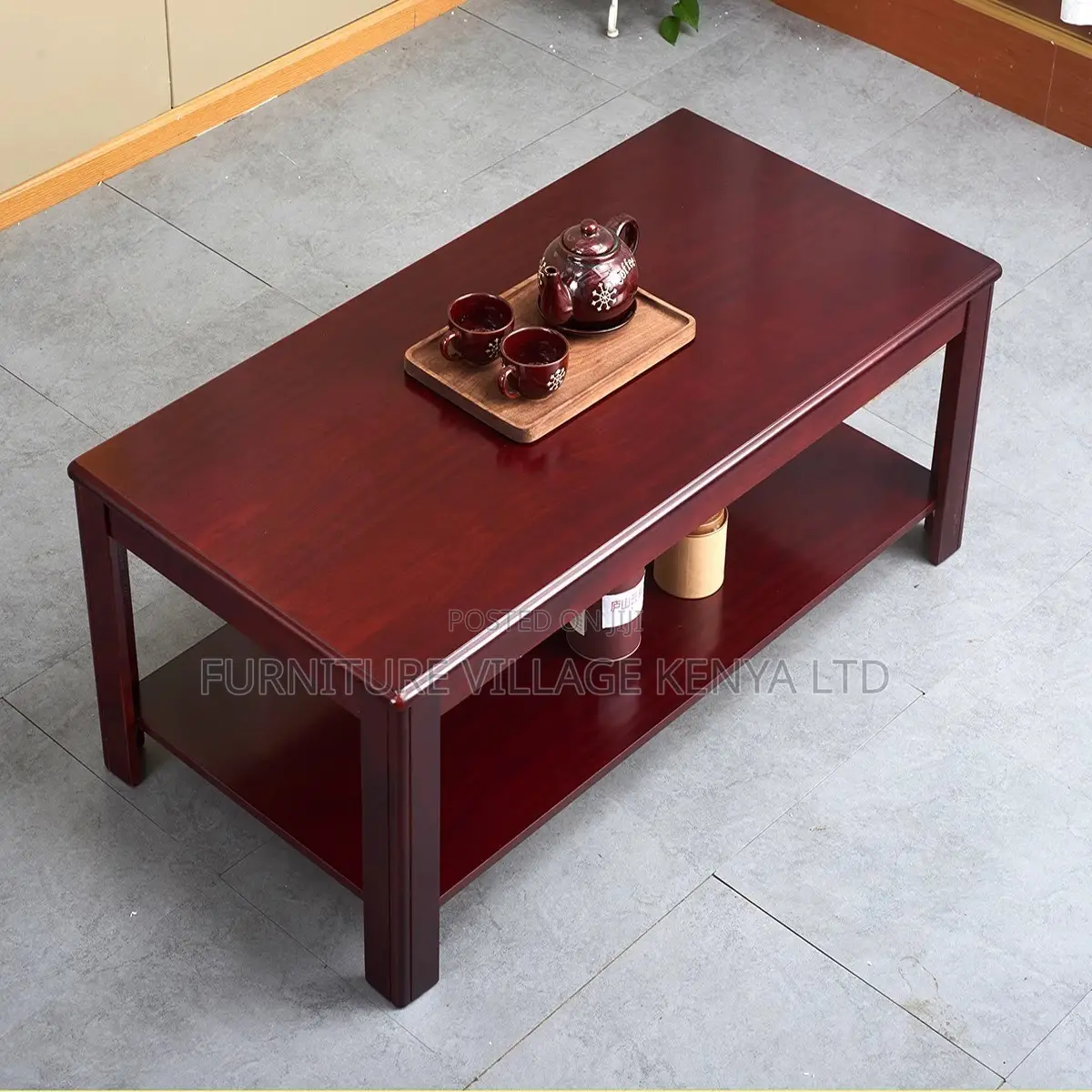 Coffee Table; Executive 120cm Mahogany Office Coffee Table