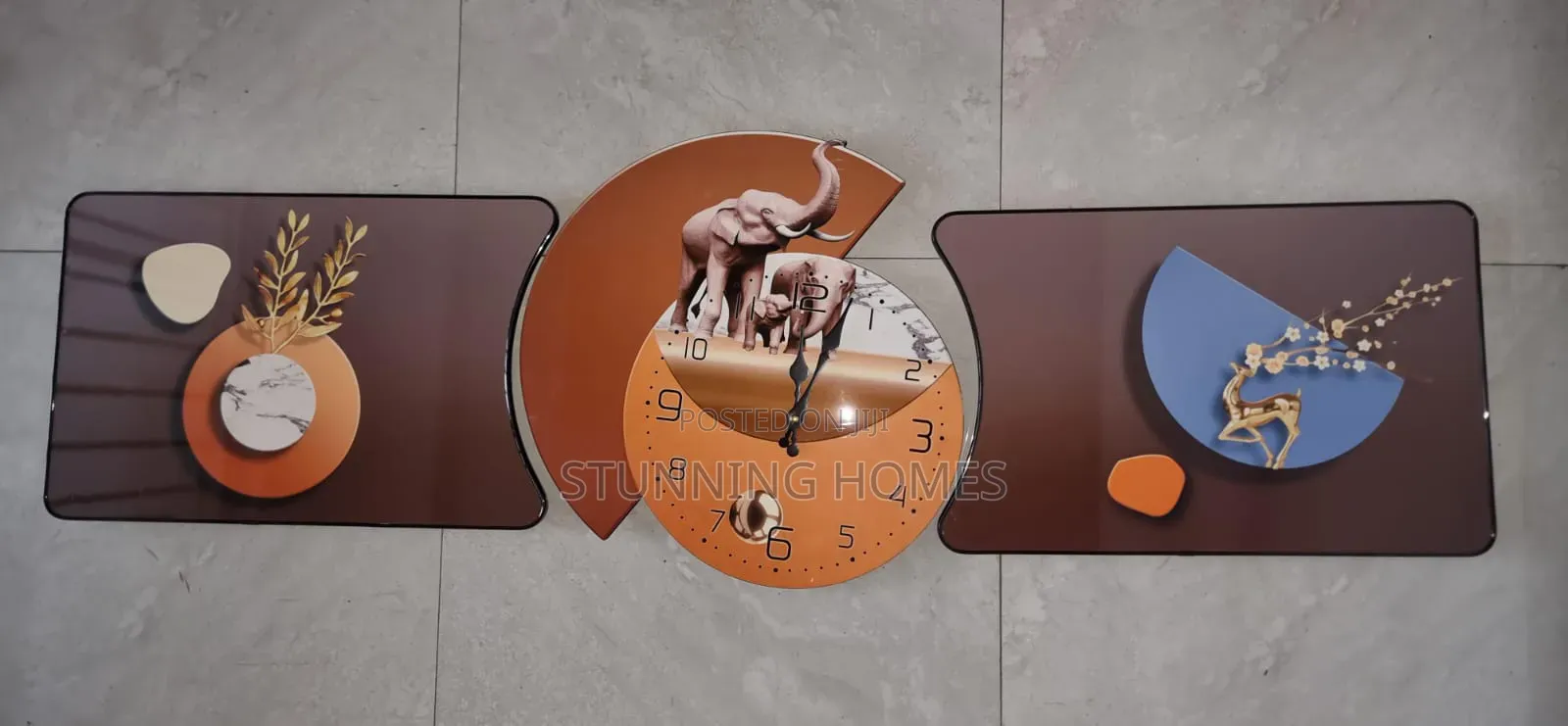 3 in 1 Wall Clock Decor Set